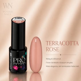 Excellent PRO Pro Colors 838 Terracotta Rose géllakk – üveg és színminta