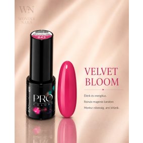 Excellent PRO Pro Colors 843 Velvet Bloom géllakk – üveg és színminta