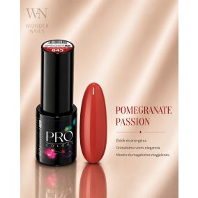 Excellent PRO Pro Colors 845 Pomegranate géllakk – üveg és színminta