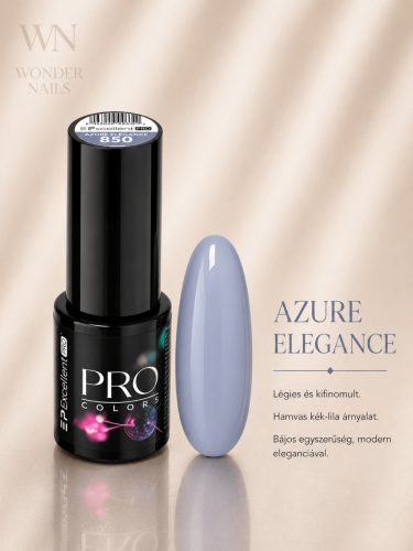 Excellent PRO Pro Colors 850 Azure Elegance géllakk – üveg és színminta