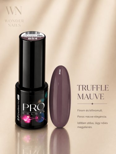 Excellent PRO Pro Colors 854 Truffle Mauve géllakk – üveg és színminta