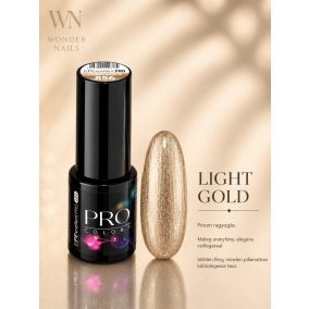 Excellent PRO Pro Colors 856 Light Gold géllakk – üveg és színminta