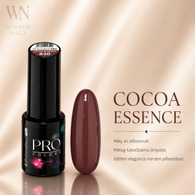 Excellent PRO Pro Colors 830 Cocoa Rouge géllakk – üveg és színminta