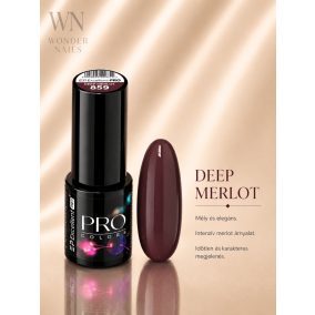 Excellent PRO Pro Colors 859 Deep Merlot géllakk – üveg és színminta