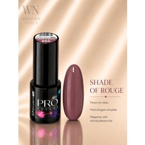 Excellent PRO Pro Colors 860 Shade Of Rouge géllakk – üveg és színminta