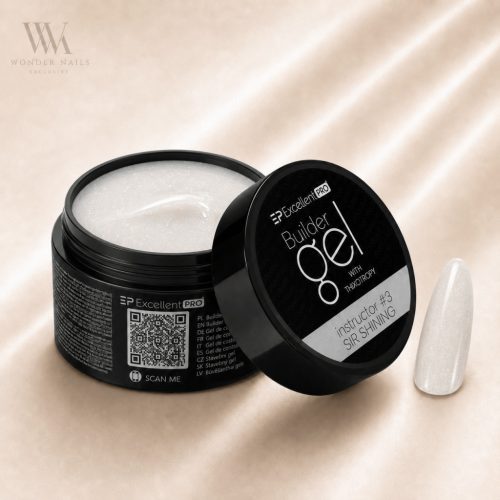 Excellent PRO Instructor #3 Sir Shining 50 g – Tejfehér glam építőzselé