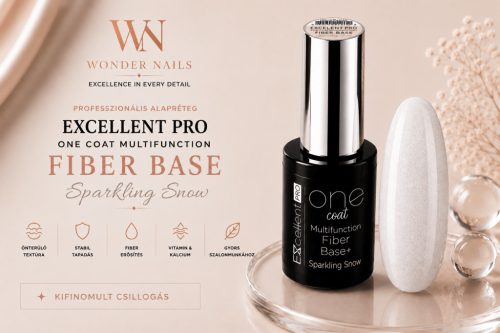 Excellent PRO Fiber Base Sparkling Snow 11g – Csillámos Erősített Alapzselé