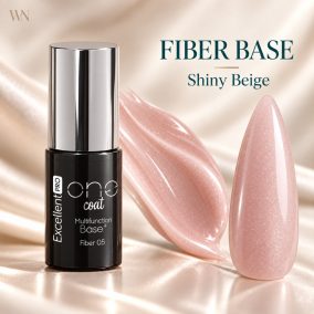 Excellent PRO One Coat Multifunction Fiber Base Shiny Beige 7g – színhű anyagív és stiletto tip
