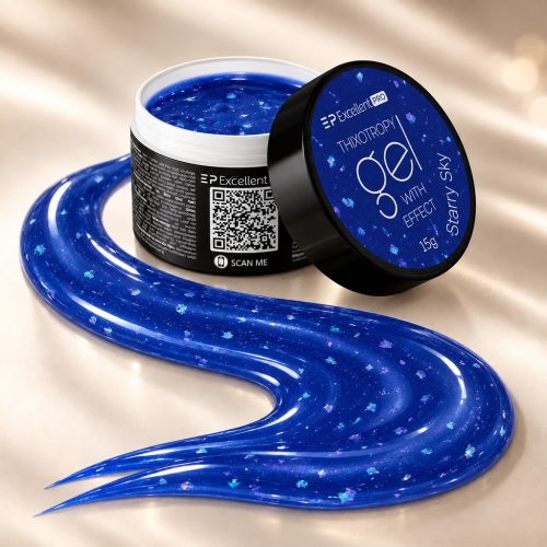 Starry Sky Thixotropy Effect építőzselé 15 g – Excellent PRO