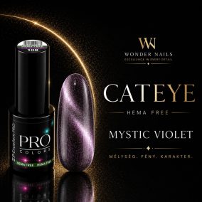 Excellent PRO Cat Eye Mystic Violet 108 7 g – termékfotó lila színmintával