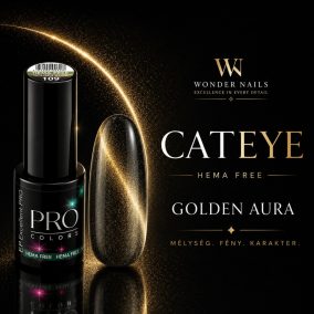 Excellent PRO Cat Eye Golden Aura 109 7 g – termékfotó arany színmintával