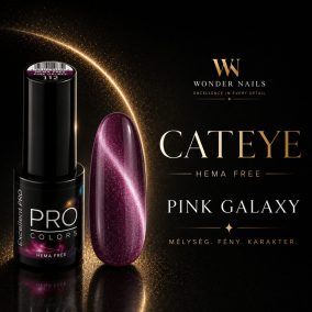 Excellent PRO Cat Eye Pink Galaxy 112 7 g – termékfotó rózsaszín színmintával