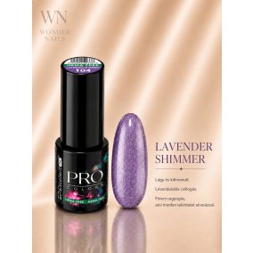Excellent PRO Pro Colors 104 Lavender Shimmer géllakk – üveg és színminta