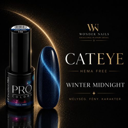 Excellent PRO Cat Eye Winter Midnight 116 7 g – termékfotó kék színmintával