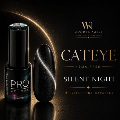 Excellent PRO Cat Eye Silent Night 117 7 g – termékfotó fekete színmintával