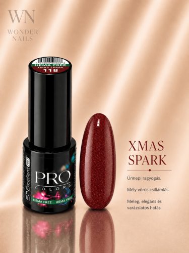 Excellent PRO Pro Colors 118 Xmas Spark géllakk – üveg és színminta