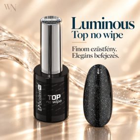   Excellent PRO Top No Wipe Luminous 11 g – ezüst szemcsés fedőzselé