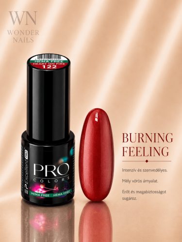 Excellent PRO Pro Colors 122 Burning Feeling géllakk – üveg és színminta