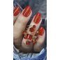 Excellent PRO Pro Colors 121 Lady In Red géllakk – vörös manikűr hangsúlyos ékszerekkel