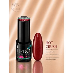 Excellent PRO Pro Colors 123 Hot Crush géllakk – üveg és színminta