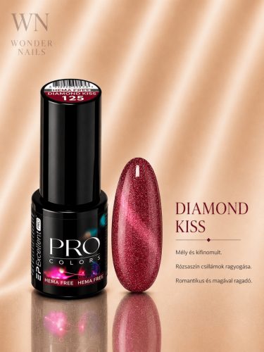 Excellent PRO Pro Colors 125 Diamond Kiss géllakk – üveg és színminta