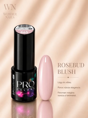 Excellent PRO Pro Colors 865 Rosebud Blush géllakk – üveg és színminta