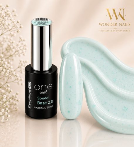 Excellent PRO One Coat Speed Base 2.0 Avocado Shake 11g – Mentazöld Shimmer Alapzselé