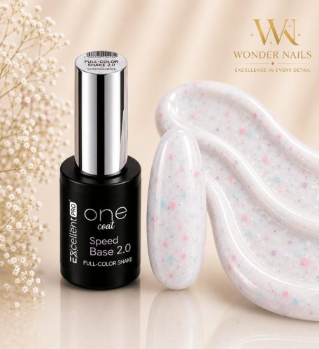 Excellent PRO One Coat Speed Base 2.0 Full Color Shake 11g – Színes Shimmer Alapzselé