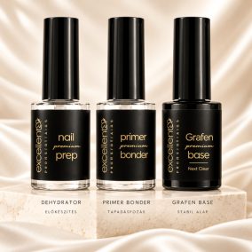   Wonder Nails Tapadás Alapja Szalon Csomag 11 ml + 11 ml + 11 g – Nail Prep, Primer Bonder és Grafen Pro Base Next Clear