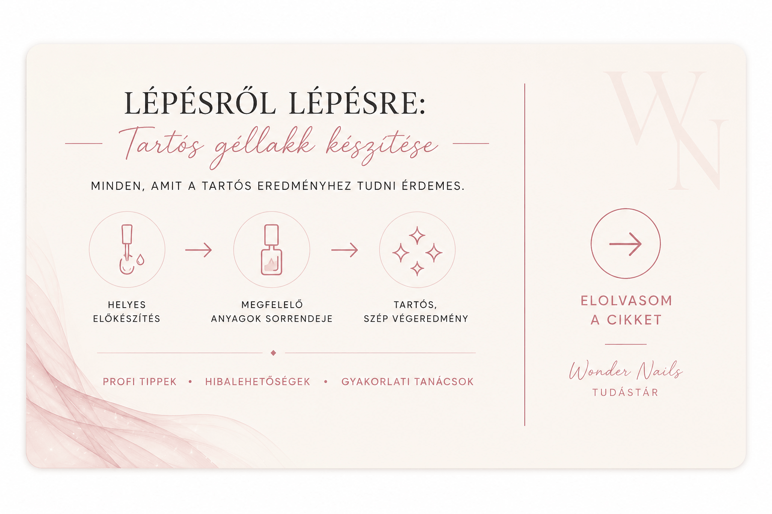 Tartós géllakk készítése lépésről lépésre Wonder Nails Tudástár – tartós géllakk készítése lépésről lépésre